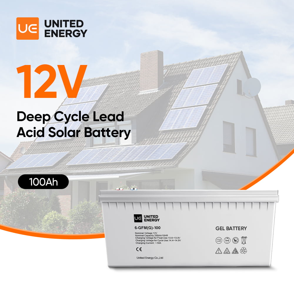 Gel solar del Agm de la batería de plomo de la batería 100Ah 12V para el uso en el hogar