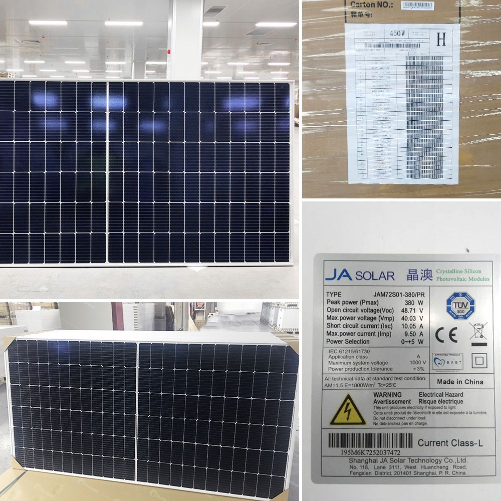 JA Solar Mono Paneles solares 550w Precio del panel solar 540W 5450W 470W