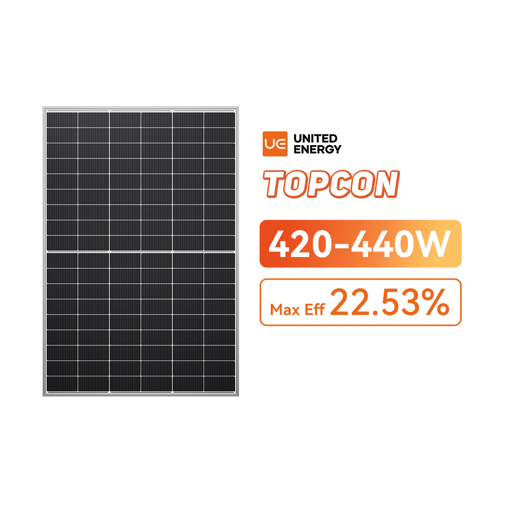 108 Half-Cut Cells 420-440W N-type TOPCon Standard Bifacial Solar Panels