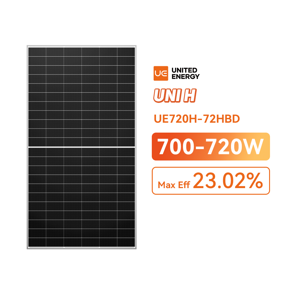 Precio de fábrica HJT 700-720W Paneles fotovoltaicos bifaciales